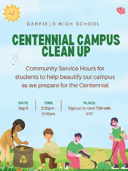 Flyer for campus clean up